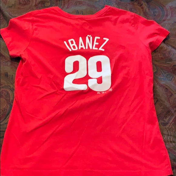 🔥3/$10 L Philadelphia Phillies Ibanez T-shirt - Picture 2 of 3